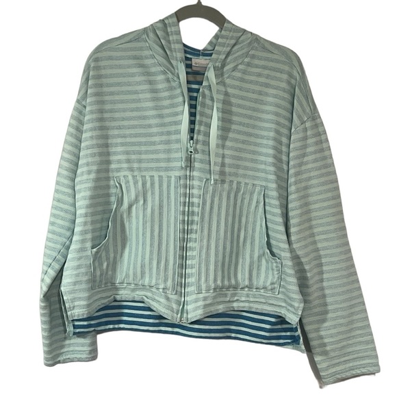 Columbia XL Striped Pullover Hoodie Soft zip up GUC - Picture 10 of 10